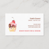 ウォーエレガントターカラーカップケーキベーキング 名刺 (裏面)