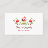 ウォーエレガントターカラーカップケーキベーキング 名刺 (正面)