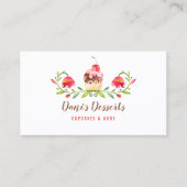 ウォーエレガントターカラーカップケーキベーキング 名刺 (正面)