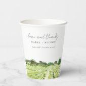 ウォーエレガントターカラーグリーンワイナリーヴィンヤード結婚ズ 紙コップ