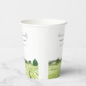 ウォーエレガントターカラーグリーンワイナリーヴィンヤード結婚ズ 紙コップ
