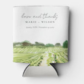 ウォーエレガントターカラーグリーンワイナリーヴィンヤード結婚ズ 缶クーラー (正面)