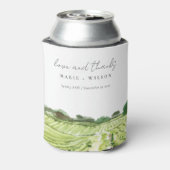 ウォーエレガントターカラーグリーンワイナリーヴィンヤード結婚ズ 缶クーラー (缶裏面)