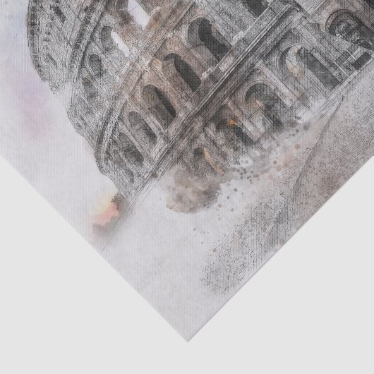 ウォーエレガントターカラーコロシアムローマイ芸術的タリア 薄葉紙 (詳細)