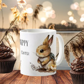 ウォーエレガントターカラーバニーハッピーイースター コーヒーマグカップ