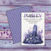 ウォーエレガントターカラーパステルゴシックハローウィンパーティ 招待状