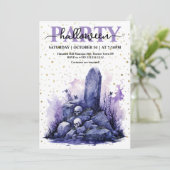 ウォーエレガントターカラーパステルゴシックハローウィンパーティ 招待状 (スタンド正面)