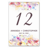 ウォーエレガントターカラーパステルフローラ テーブルナンバー (正面)