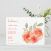 ウォーエレガントターカラーピーチピオニーブライダルシャワー 招待状 (スタンド正面)