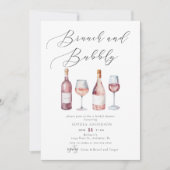 ウォーエレガントターカラーブランチ&バブリーブライダルシャワー 招待状 (正面)