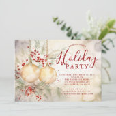 ウォーエレガントターカラーホリデーパーティー招待状 | 招待状 (スタンド正面)