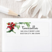 ウォーエレガントターカラーホリーベリー差出人住所 ラベル (インサイチュ)