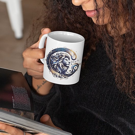 ウォーエレガントターカラーレオ〔占星術の〕十二宮図カスタムマグ コーヒーマグカップ