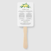 ウォーエレガントターカラーレモン開花結婚式 プログラム ハンドファン (裏面)