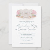 ウォーエレガントターカラーヴィラスク結婚リプト 招待状 (正面)