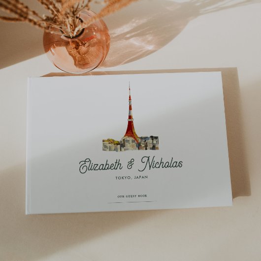 ウォーエレガントターカラーヴェニューイラストレーション結婚ズ ゲストブック