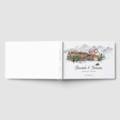 ウォーエレガントターカラーヴェニューイラストレーション結婚ズ ゲストブック (全面)