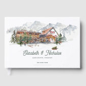 ウォーエレガントターカラーヴェニューイラストレーション結婚ズ ゲストブック (正面)