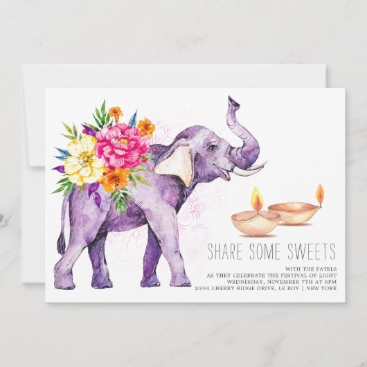 ウォーエレガントトカラーディワリフェスティバル招待状 (正面)