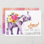 ウォーエレガントトカラーディワリフェスティバル招待状 (正面/裏面)