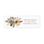 ウォーエレガントトカラーフローラ差出人住所ラベル ラベル (正面)