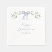 ウォーエレガントトカラーフローラ&ボウシックブライダルシャワー スタンダードカクテルナプキン (正面)