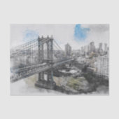 ウォーエレガントトカラーブルックリンブリッジNYC 薄葉紙 (正面)