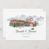 ウォーエレガントトカラーヴェニューイラストレーション |デジタル 招待状 (正面/裏面)