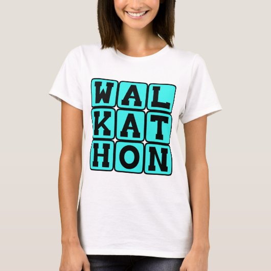 ウォーカソン、募金ウォーキングイベント Tシャツ (正面)
