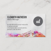 ウォーカラフルタカラーのブラシ 名刺 (正面)