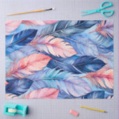 ウォーカラフルターカラーフェザーアートティッシュペーパー 薄葉紙 (クラフト)