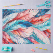 ウォーカラフルターカラーフェザーアートティッシュペーパー 薄葉紙 (クラフト)