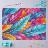 ウォーカラフルターカラーフェザーアートティッシュペーパー 薄葉紙 (クラフト)