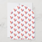 ウォーカラフルターカラールースターブライダルシャワー 招待状 (裏面)