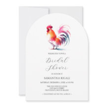 ウォーカラフルターカラールースターブライダルシャワー