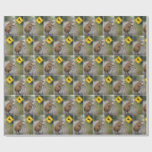 ウォーカーに寄り添った老鹿 ラッピングペーパー (フラット)