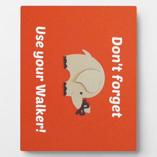 ウォーカーを使用するアラーム フォトプラーク (正面)