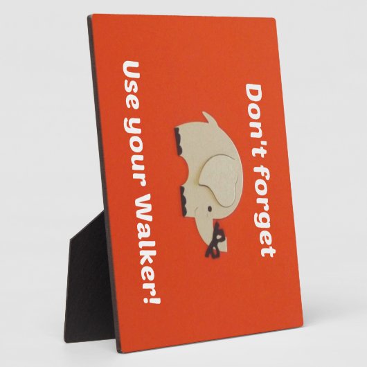 ウォーカーを使用するアラーム フォトプラーク (側面)