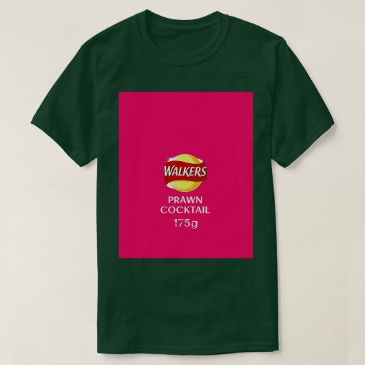 ウォーカーズプラウンカクテルクリスプスデザイン  Tシャツ (デザイン正面)