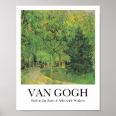 ウォーカー付きアルレス公園のパスby Van ゴッホ ポスター (正面)