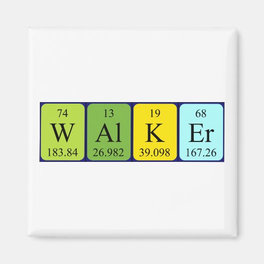 ウォーカー周期表名磁石 マグネット (正面)