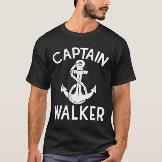 ウォーカー船長 船舶 ヨット ボート アンカー Tシャツ (正面)