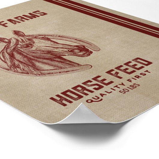 ウォーカー農場馬食べ物を与え袋 ポスター (角)