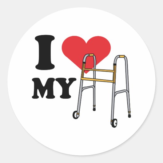 ウォーカー・ラブ・ステッカー ラウンドシール (正面)