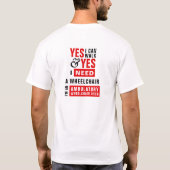 ウォーキング可+車椅子利用の認知 Tシャツ (裏面)