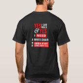 ウォーキング可+車椅子利用者アウェアネス Tシャツ (裏面)