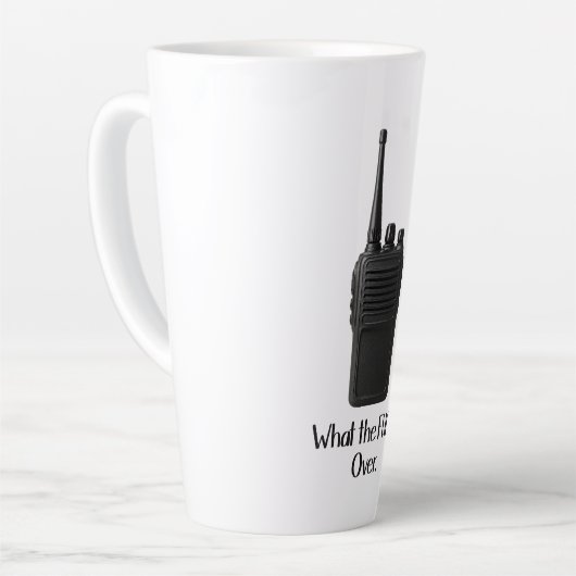 ウォーキー・トーキーのアイコンおもしろいの上のFu*k カフェラテマグ (左アングル)