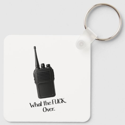ウォーキー・トーキーのアイコンおもしろいの上のFu*k キーホルダー (裏面)