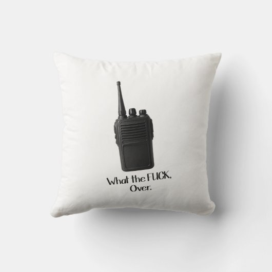 ウォーキー・トーキーのアイコンおもしろいの上のFu*k クッション (裏面)