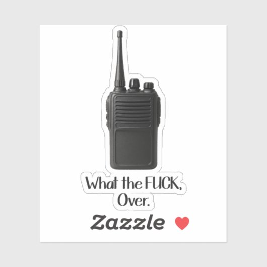 ウォーキー・トーキーのアイコンおもしろいの上のFu*k シール (シート)